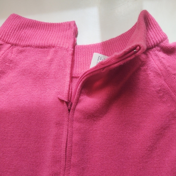 STEPHANIE ROGERS PLUS Bright Pink Mock Turtleneck Acrylic Sweater Size 1X - Picture 4 of 12